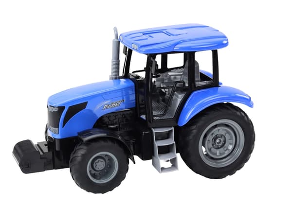 Fjärrstyrd traktor 34 cm blå 2.4G med ljud och gummihjul