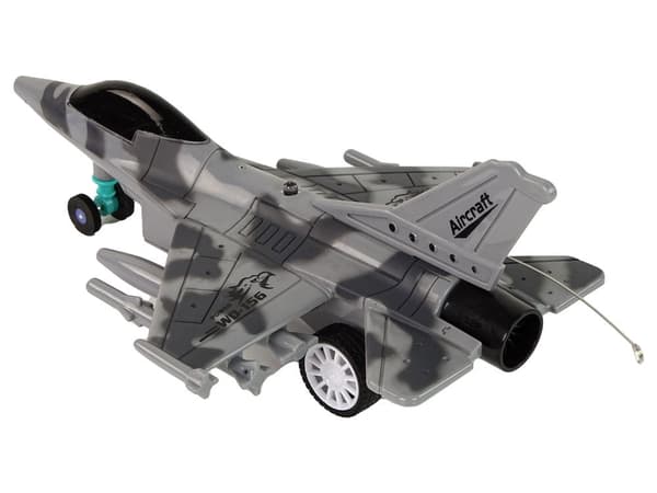 Fjernstyret jetfly med LED-belysning 23 cm, 3+ år