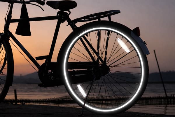 Selvklæbende reflekstape 1 cm x 8 m til cykel/bil/mc