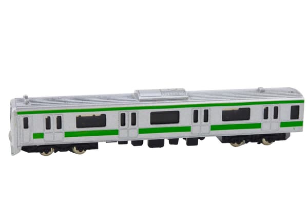 Togvogn model 1:48 i metal sølv 15 cm, samlermodel 3+