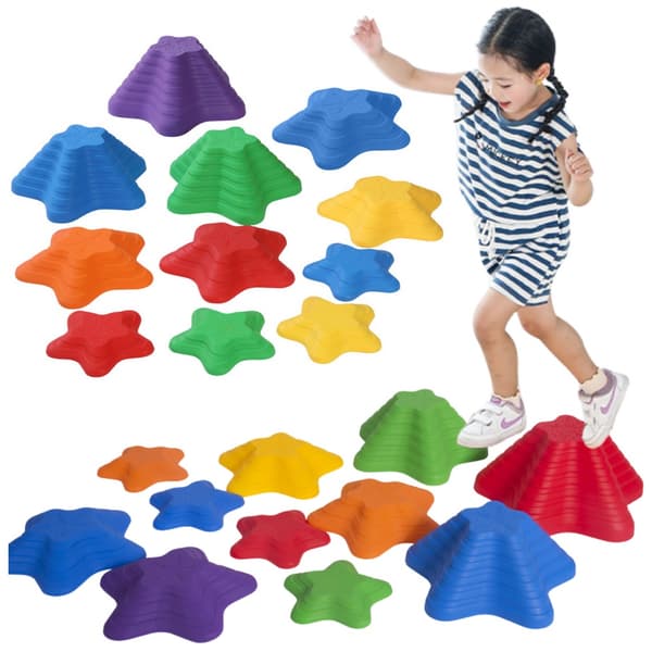 Sensoriska balansstenar 6-pack med halkfria pads, 3 storlekar