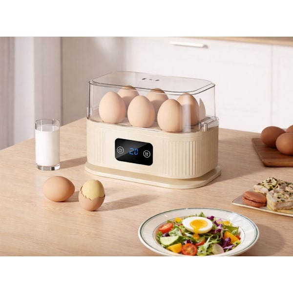 Äggkokare 6 ägg 200 W med timer display hårdhetskontroll
