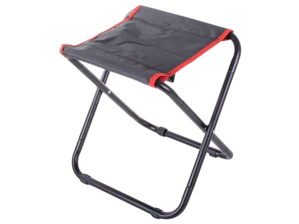 Sammenklappelig fiskestol i metal 34 cm, sort