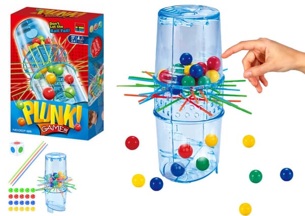 Falling Balls balansspel med torn, 21 pinnar och 24 bollar, 3+ år