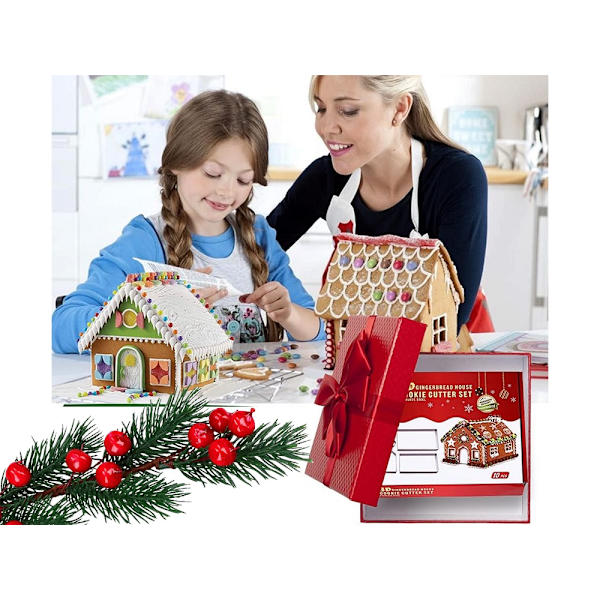 Pepparkakshusformar metall 10-pack silver