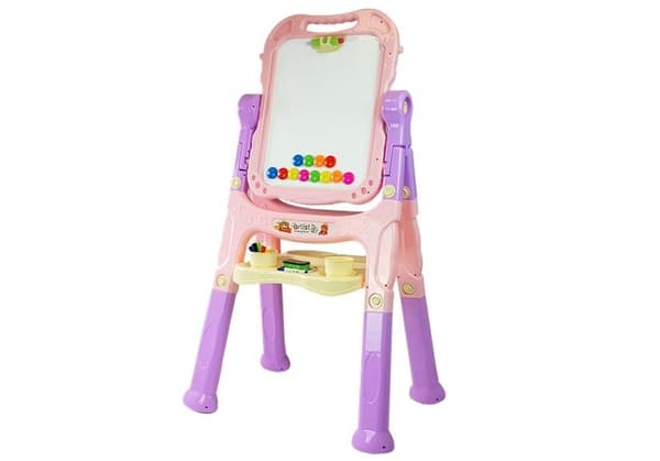 Magnetisk barnrittafel 2-sidig whiteboard/krittafel 110 cm 48 delar