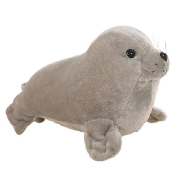 Pehmolelu hylje 20 cm harmaa plyysi CE-merkitty EN71