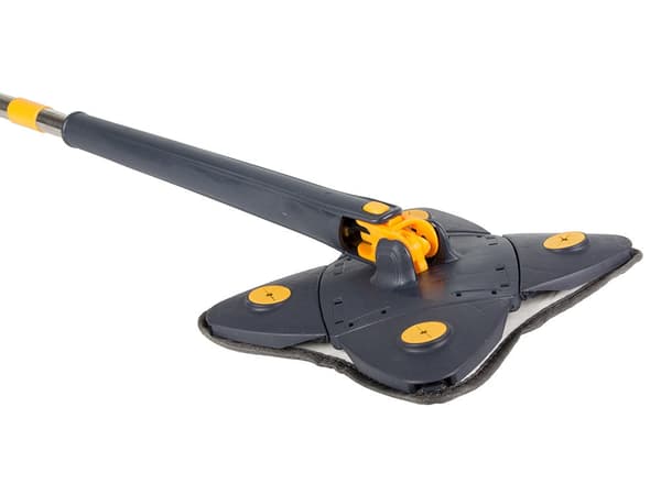 Rotationsmoppe med udvridningssystem og roterende hoved, skaft 140 cm