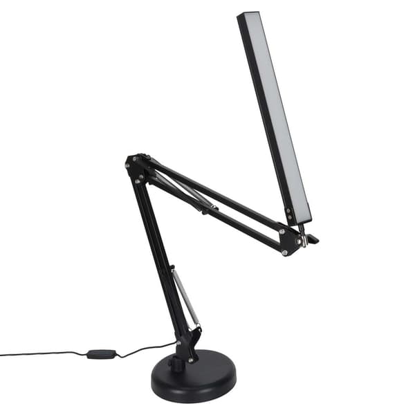 LED-skrivebordslampe med klemme USB 10 niveauer 3500–6000K sort