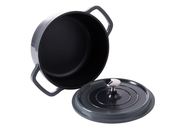 Kattila kannella 2,2 L valualumiini non-stick harmaa induktio