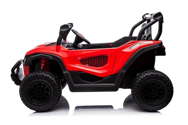 Akkukäyttöinen 4x4-auto lapsille punainen 38 kg