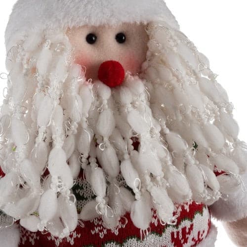 Tomtefigur juldekoration teleskopben 60-95 cm röd/vit polyester