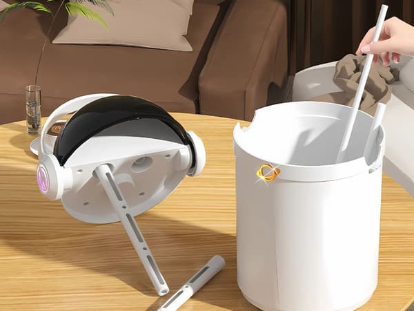 Luftfugter 2 l med to dyser aromaterapi LED, USB hvid