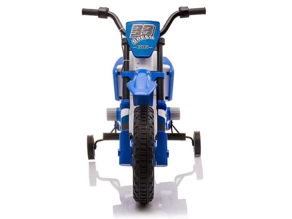 Elektrisk barnmotorcykel ride-on 12V 2x35W blå fram/back 30kg