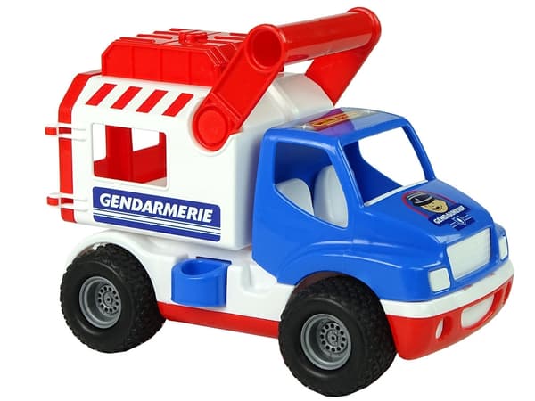 Gendarmileluauto perävaunulla ja kippaustoiminnolla 24 cm, yli 1-vuotiaille