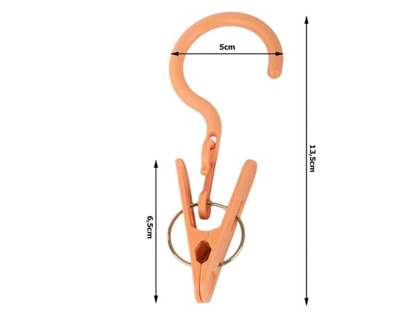 Pyykkipojat koukulla 3 kpl, muovi/metalli, monivärinen, 13,5 cm