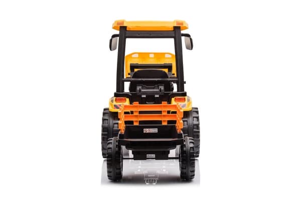 Batteridriven lektraktor 24V med släpvagn, gul