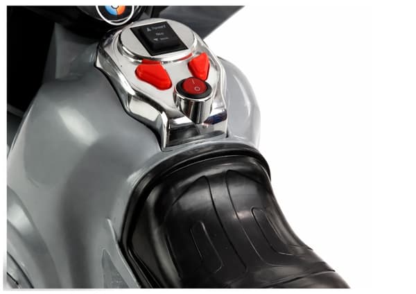 Elmotorcykel för barn 3+ 6V batteridriven 3-hjul silver