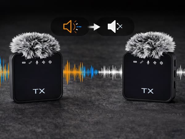 Langaton mikrofoni-setti puhelimeen 2 lavalier USB-C/Lightning 2,4 GHz