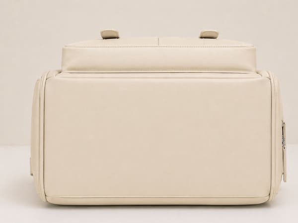 City-rygsæk dame A4 28x41x21 cm polyester creme