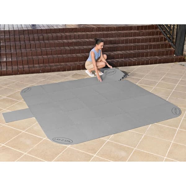 Skummåtte gulvbeskyttelse til spa/jacuzzi 196x196 cm 17 dele Lay-Z-Spa
