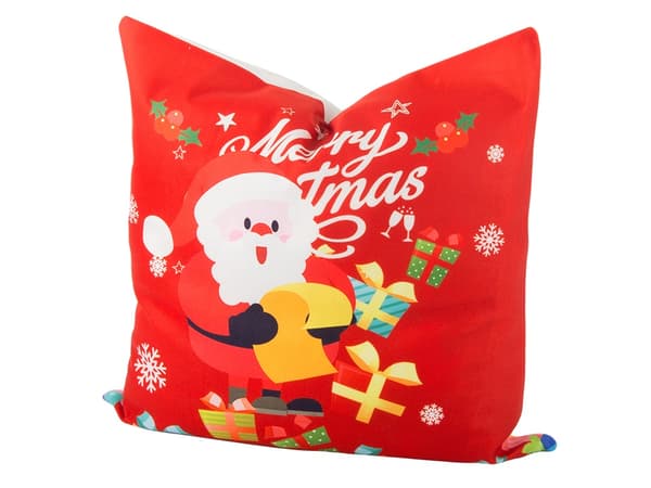 Julkuddfodral 45x45 cm tomtemotiv med dold dragkedja