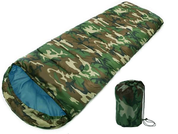 Sovsæk med hætte og lynlås 200 cm polyester moro med opbevaringspose