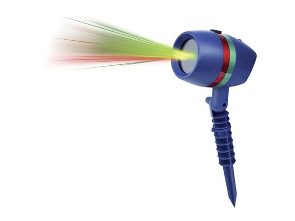 Laserprojektor julebelysning rød/grøn mønster indendørs/udendørs blå