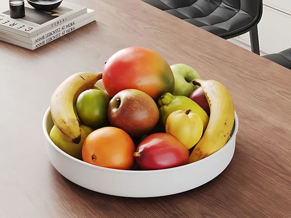 Roterende organiseringsbakke 25 cm plast hvid