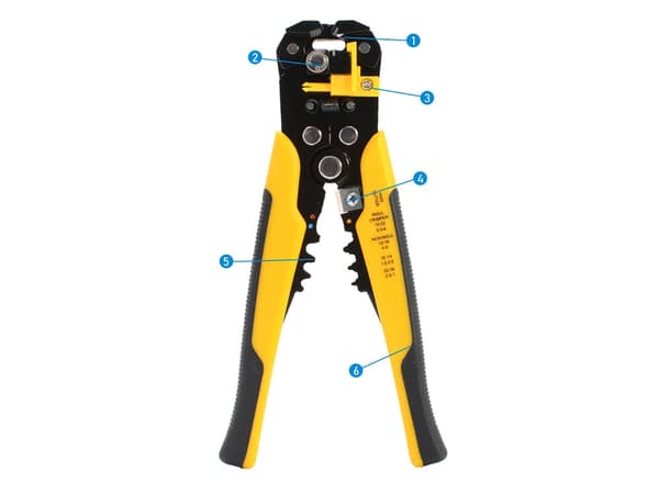 Afisoleringstang med kabelstripper/klipper/crimp 0,2–6 mm²