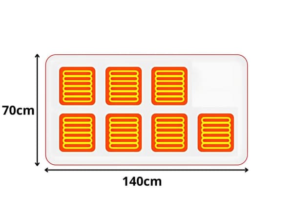 USB-lämmitetty viltti 140x70 cm plyysi 7 vyöhykettä 3 asetusta harmaa