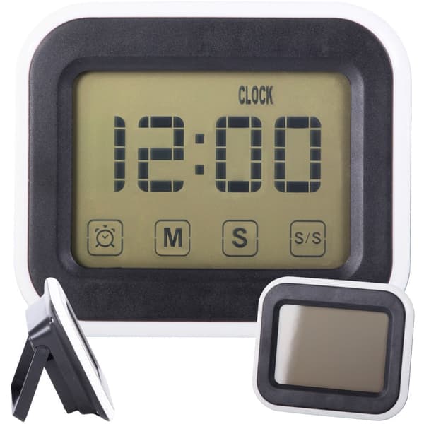 Digitalt vækkeur LCD med alarm og timer magnet 9x7,5 cm