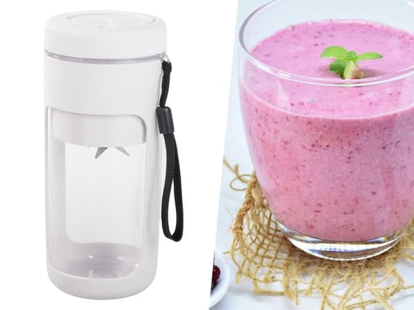 Portabel USB-blender 450 ml uppladdningsbar 2000 mAh vit