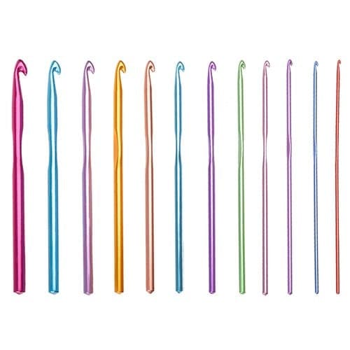 Virknålset 12-pack 2–8 mm ergonomiska med förvaringsväska