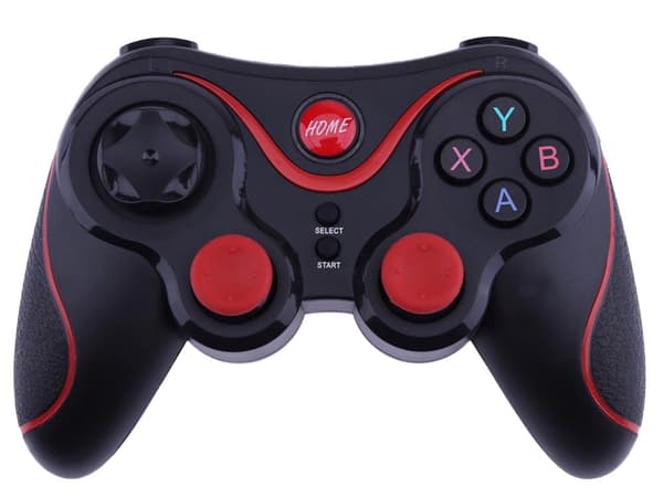 Trådløs gamepad Bluetooth med mobilholder til iOS/Android/PC sort
