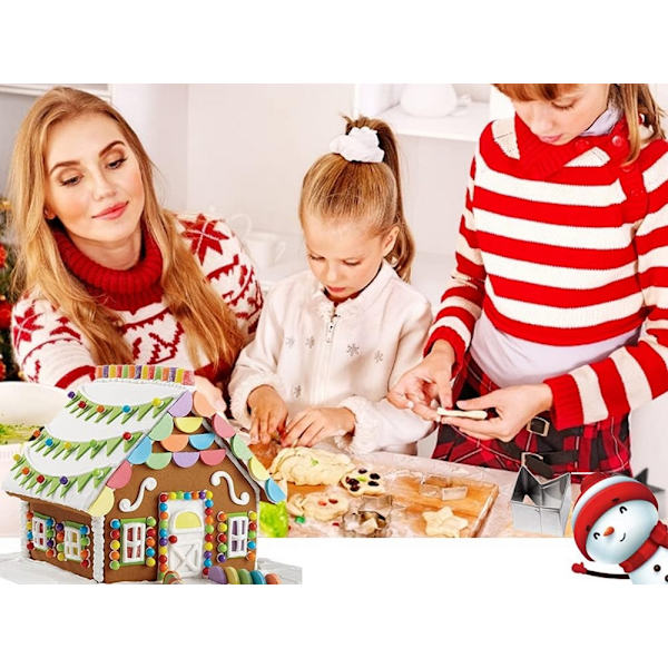 Pepparkakshusformar metall 10-pack silver