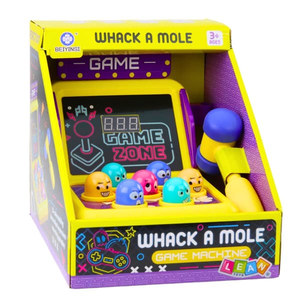 Whack-a-Mole arkadspel för barn med poängdisplay, ljud/ljus, batteri