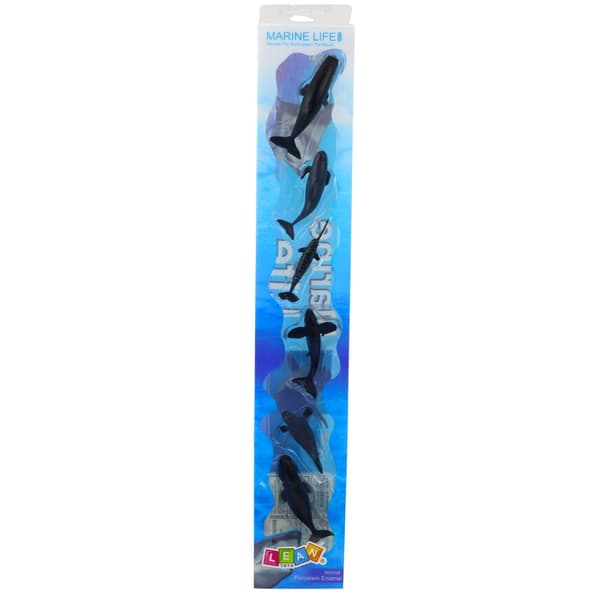 Djurfigurer marina däggdjur 6-pack plast 6–8 cm (späckhuggare m.fl.)