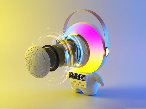 Karaokajärjestelmä Bluetooth-kaiutin LEDillä ja 2 langattomalla mikrofonilla