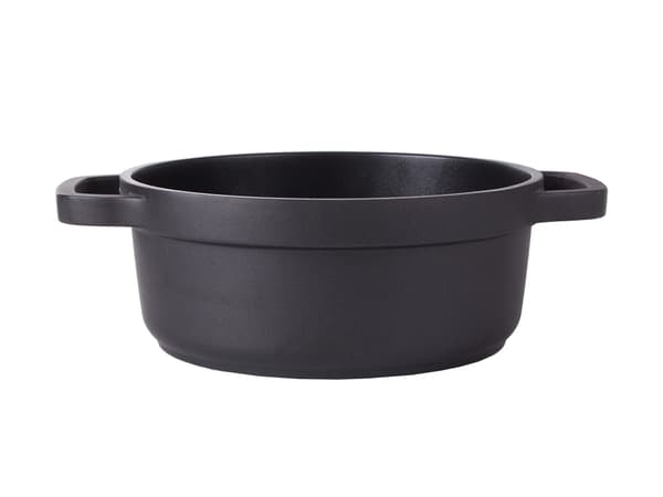 Kasserolle med låg støbt aluminium 2,2 l non-stick sort