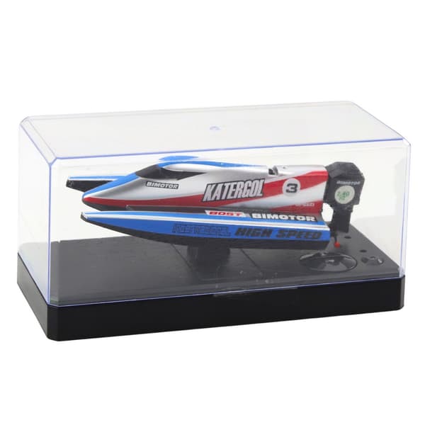 RC motorbåd fjernstyret 2.4 GHz BIMOTOR 14 cm blå/sølv