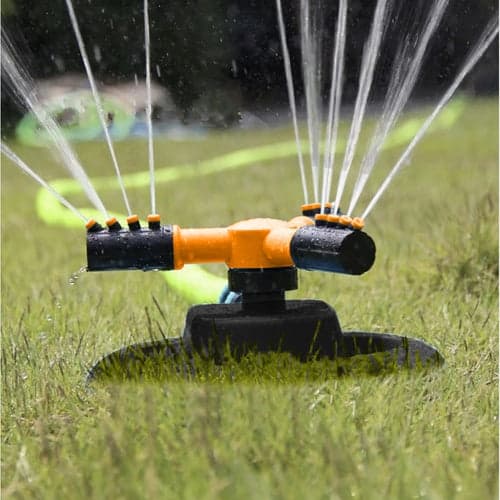Roterande trädgårdssprinkler 3-armad 360° räckvidd 8–10 m