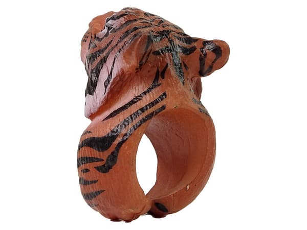 Håndring tiger for børn 3+ i plast, giftfri farve, EN71