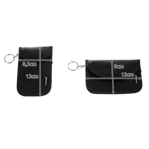 RFID/Faraday avainkotelo auton avaimelle 2-pack musta (vertikaalinen+horisontaalinen)