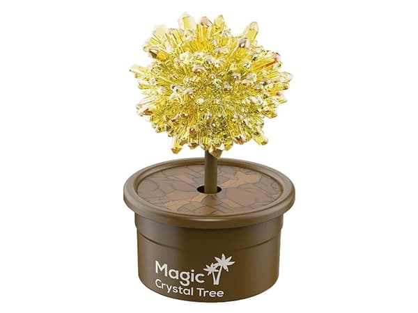 Krystaldyrkningssæt Magic Tree med forstørrelsesglas, rosa krystaller