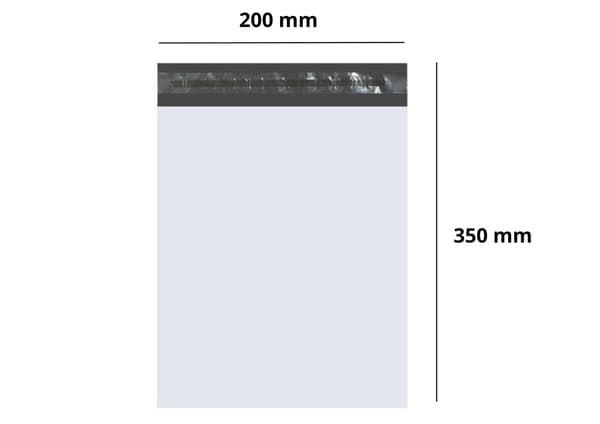 Forsendelsespose poly mailer 200 x 350 mm selvklæbende 100-pak neutral