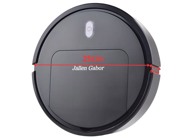 Robotdammsugare med moppfunktion 25 cm svart 90 min batteridrift