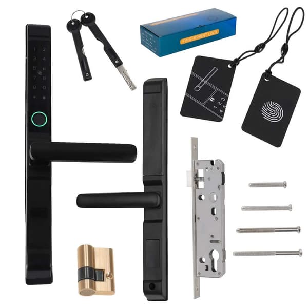 Elektronisk dørgreb med fingeraftrykslås WiFi/Bluetooth RFID kode