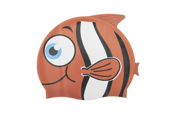 Simmössa barn silikon universell storlek orange fiskdesign