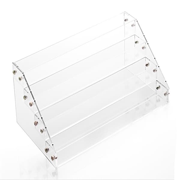 Neglelaksdisplay 4 niveauer plexiglas transparent 41x19x20 cm Transparent